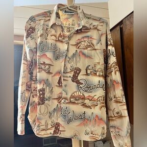 Women’s Panhandle Slim Western Print Button-Up Shirt, Small